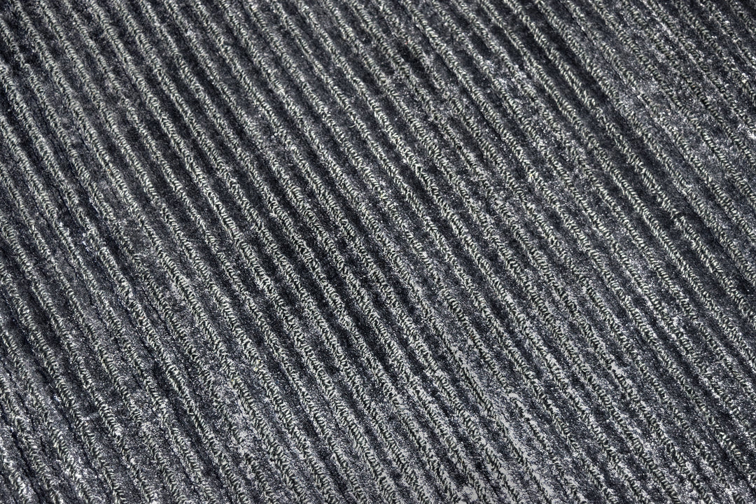 Oxford Ribbed Charcoal/Deep Navy Rug