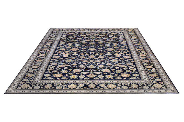 Kashan Miri Allover Navy Rug