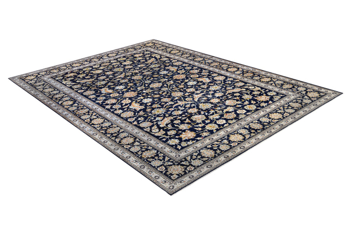 Kashan Miri Allover Navy Rug