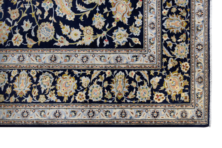 Kashan Miri Allover Navy Rug