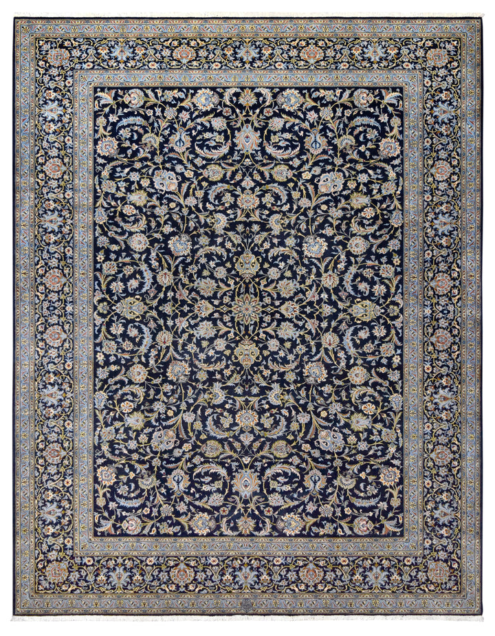 Kashan Miri Allover Navy Rug