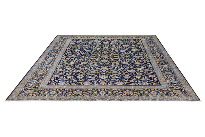 Kashan Miri Allover Navy Rug