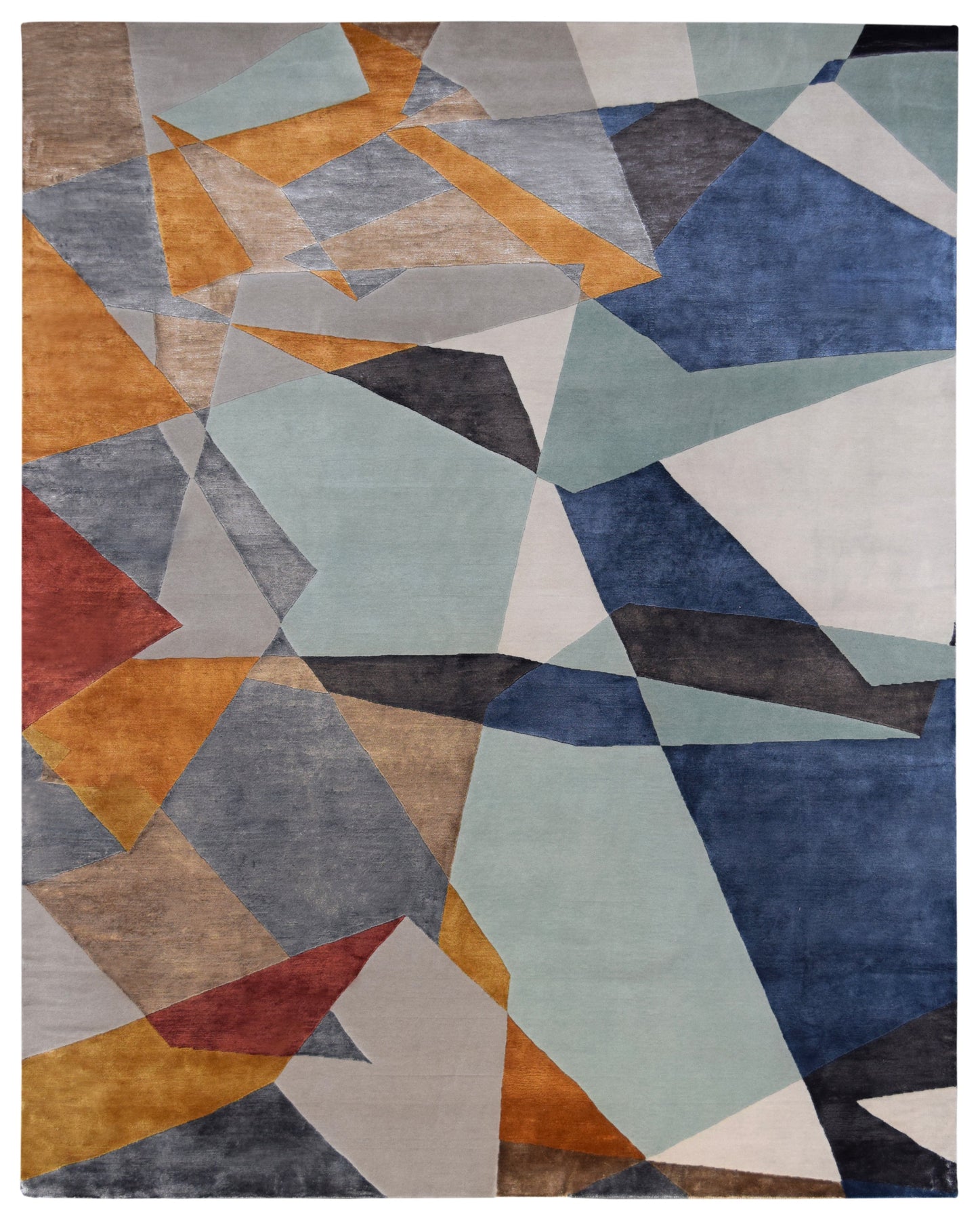 Angular Busy Pattern Rug Angular tide Nepali Rug – Tapis Rugs & Carpet