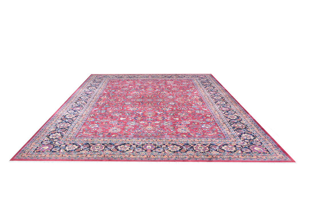 Mashad Floral Burgundy Rug