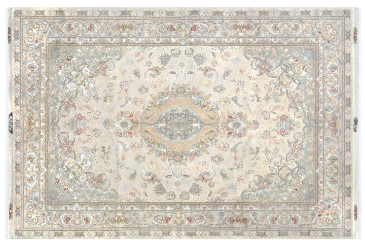 Tabriz Novinfar Ivory Medallion Rug