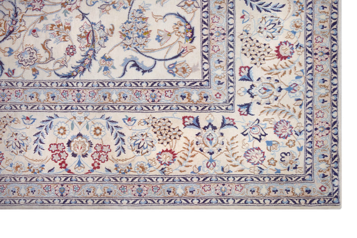 Persian Nain Allover floral Ivory Rug