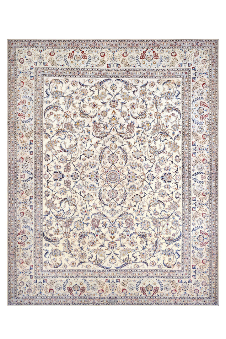 Persian Nain Allover floral Ivory Rug