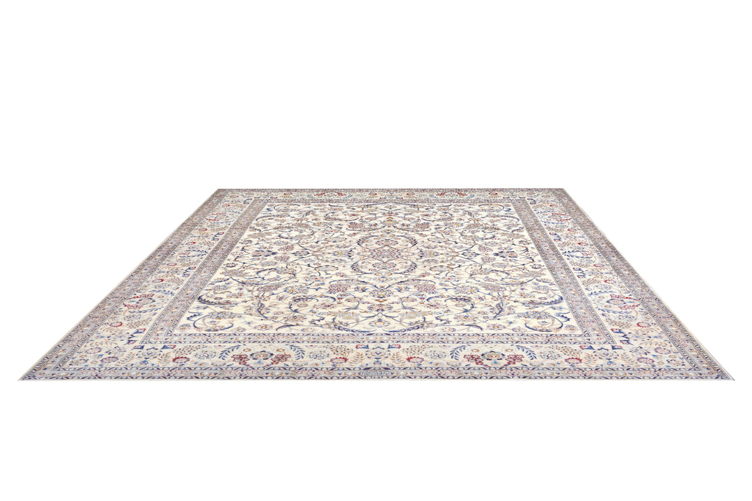 Persian Nain Allover floral Ivory Rug