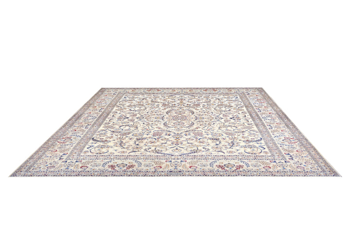 Persian Nain Allover floral Ivory Rug