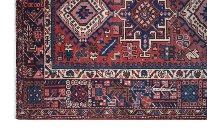 Antique Gharejeh Rust Wool Rug