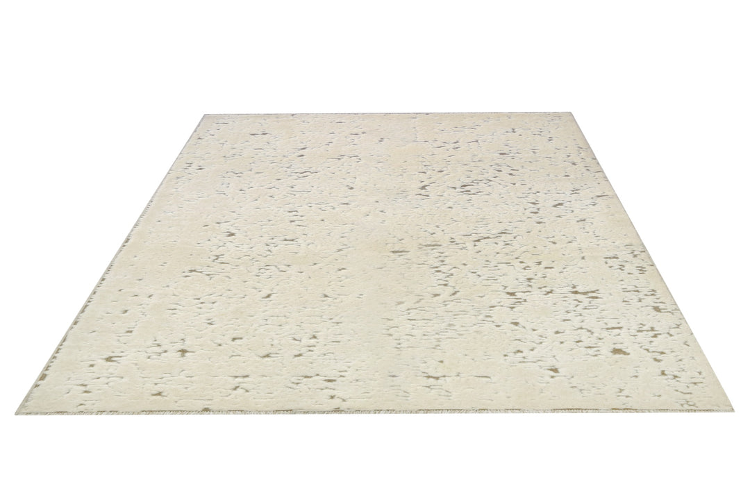 Persian Tabriz Cream Wool Rug