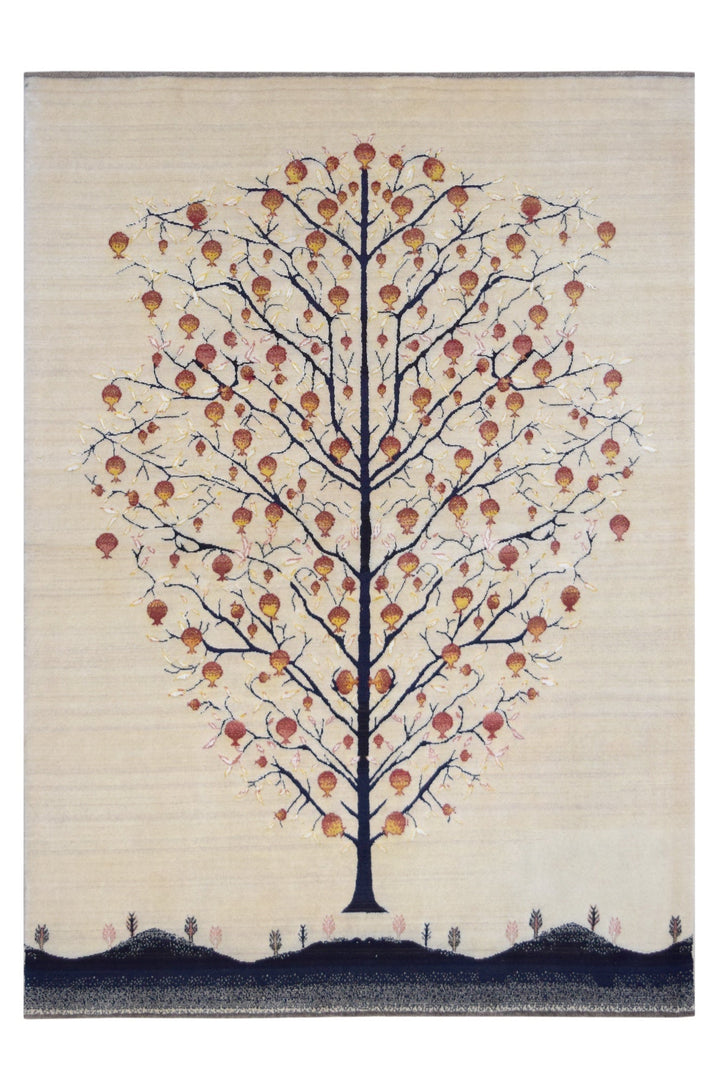 Persian Tabriz Pomegranate Tree Rug