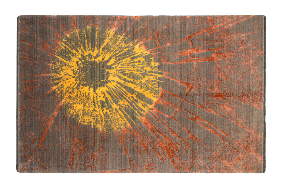 Persian Tabriz Sun Burst Rug