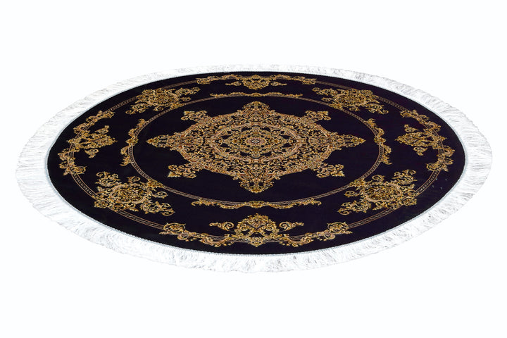 Classic Qum Design Medallion Round Rug
