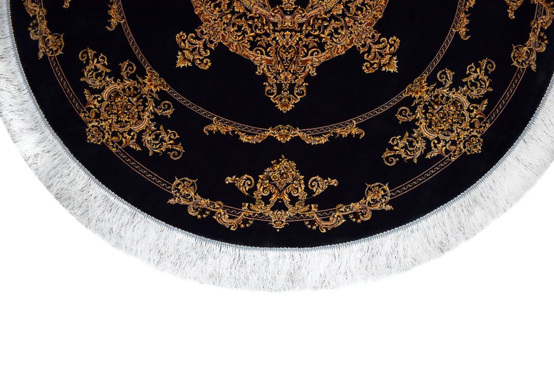 Classic Qum Design Medallion Round Rug