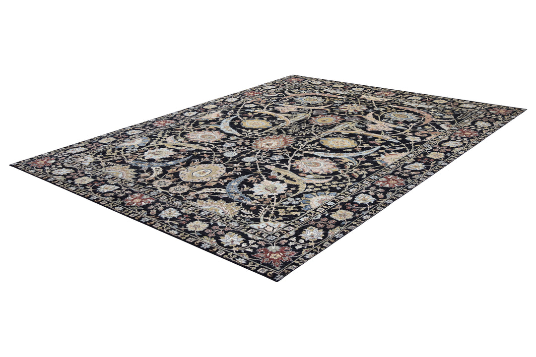 Persian Vase Leaf Design Wool Rug