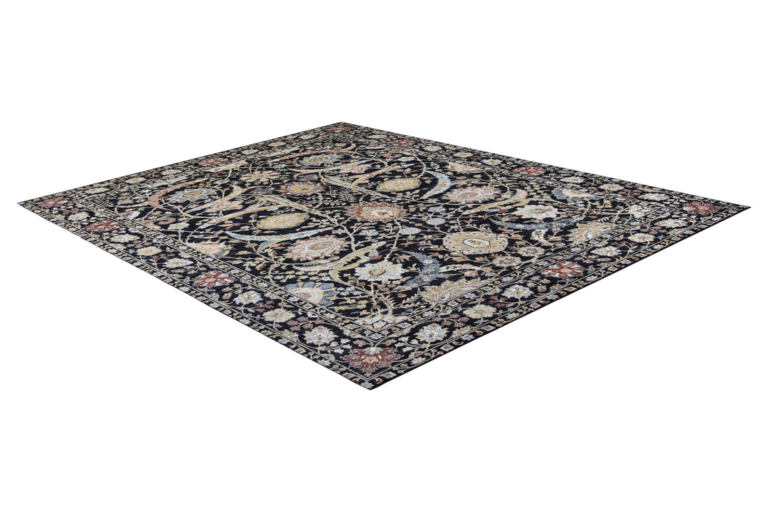 Persian Vase Leaf Design Wool Rug