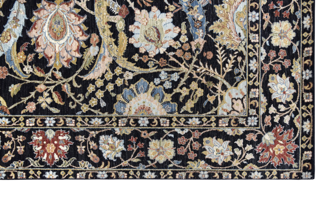 Persian Vase Leaf Design Wool Rug