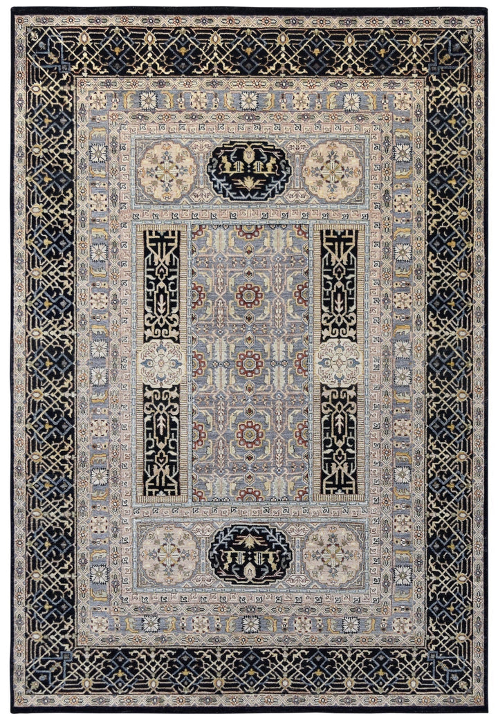 Mamluk Charcoal Linen Rug