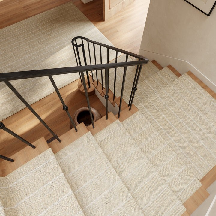 Satin Chevron Stair Runner / Broadloom