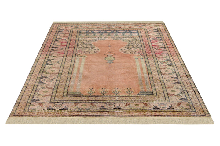 Antique Turkish Kayseri Silk rug