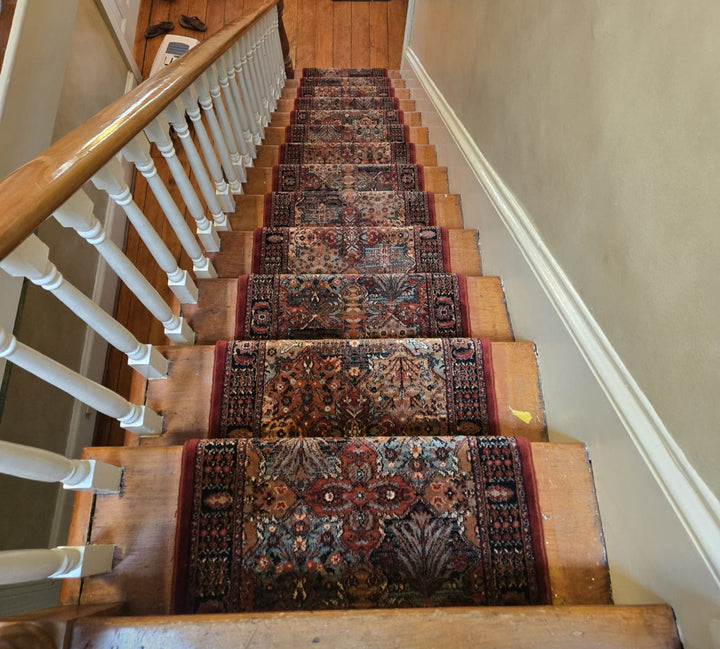 Kashimar Antique Red Stair Runner