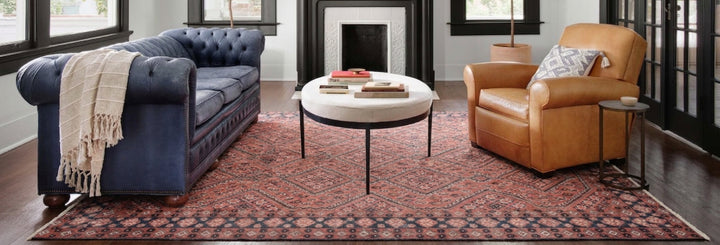 Hamedan Persian Diamond Rust Wool Rug