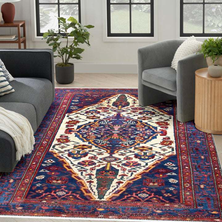 Antique Bakhtiari Medallion Rug