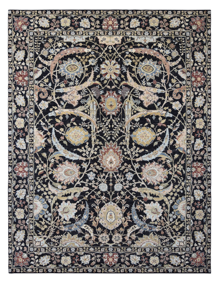 Persian Vase Leaf Design Wool Rug