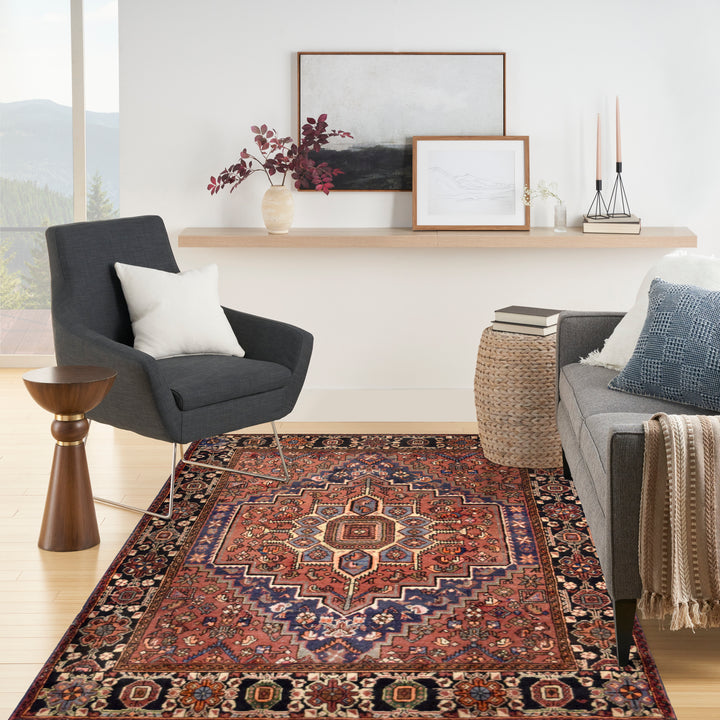 Gholtogh Geometric Rust Clay Rug