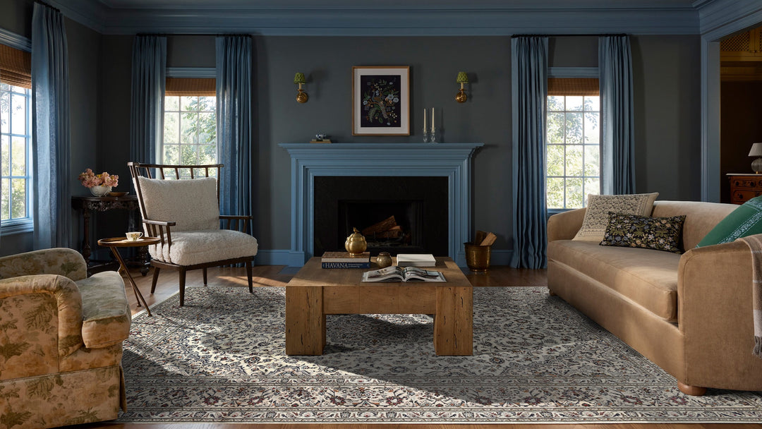 Kashan Medallion Grey Rug