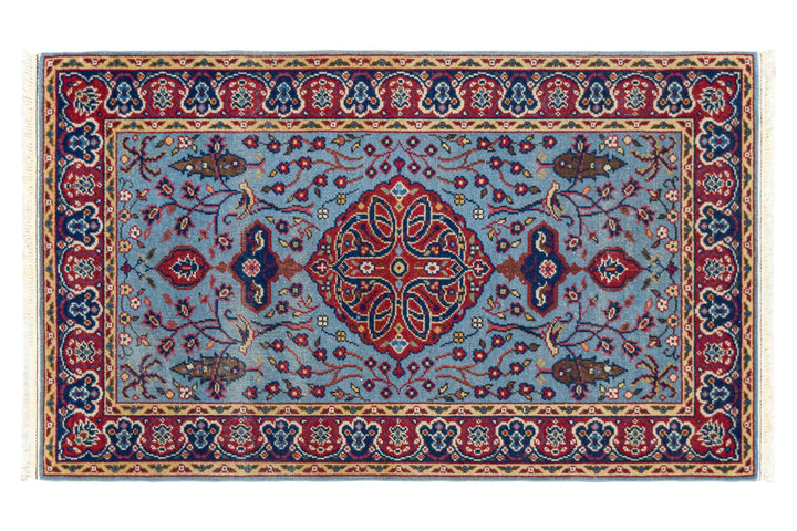 Antique Vintage Persian Tabriz Blue Rug