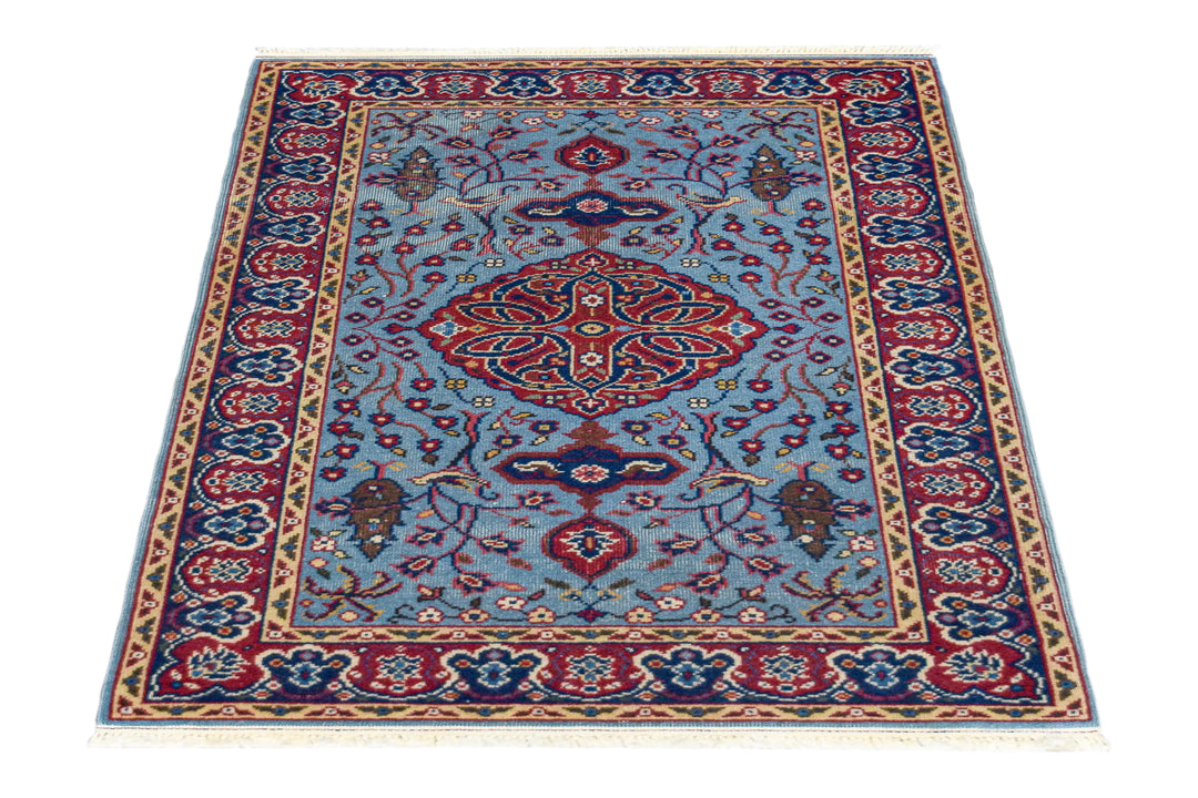 Antique Vintage Persian Tabriz Blue Rug