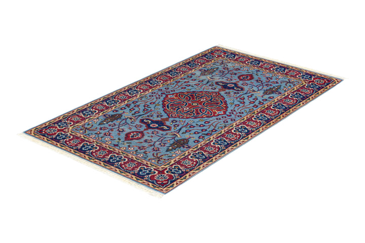 Antique Vintage Persian Tabriz Blue Rug