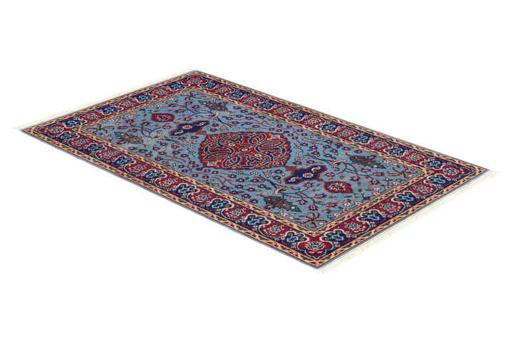 Antique Vintage Persian Tabriz Blue Rug