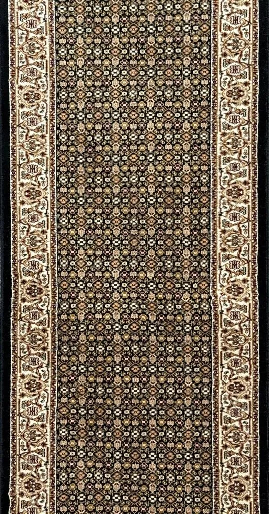 Persian Black Mahi Stair Runner / Hallway Runner