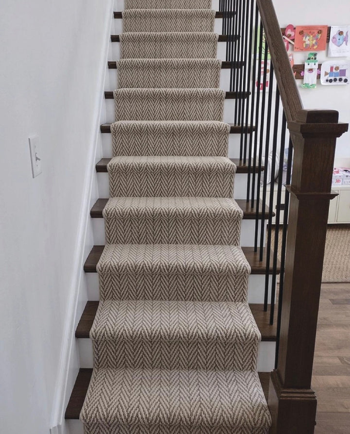 Herringbone Boutique Stair Runner / Broadloom