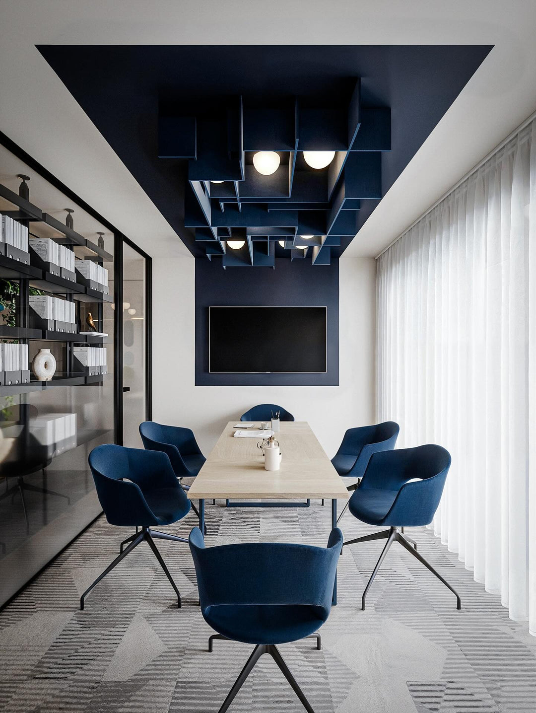 Faded Angle Commercial Carpet Tile