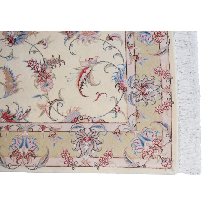 Tabriz Allover Light Green / Cream Rug