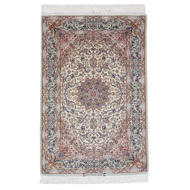 Isfahan Medallion Light Green Rug