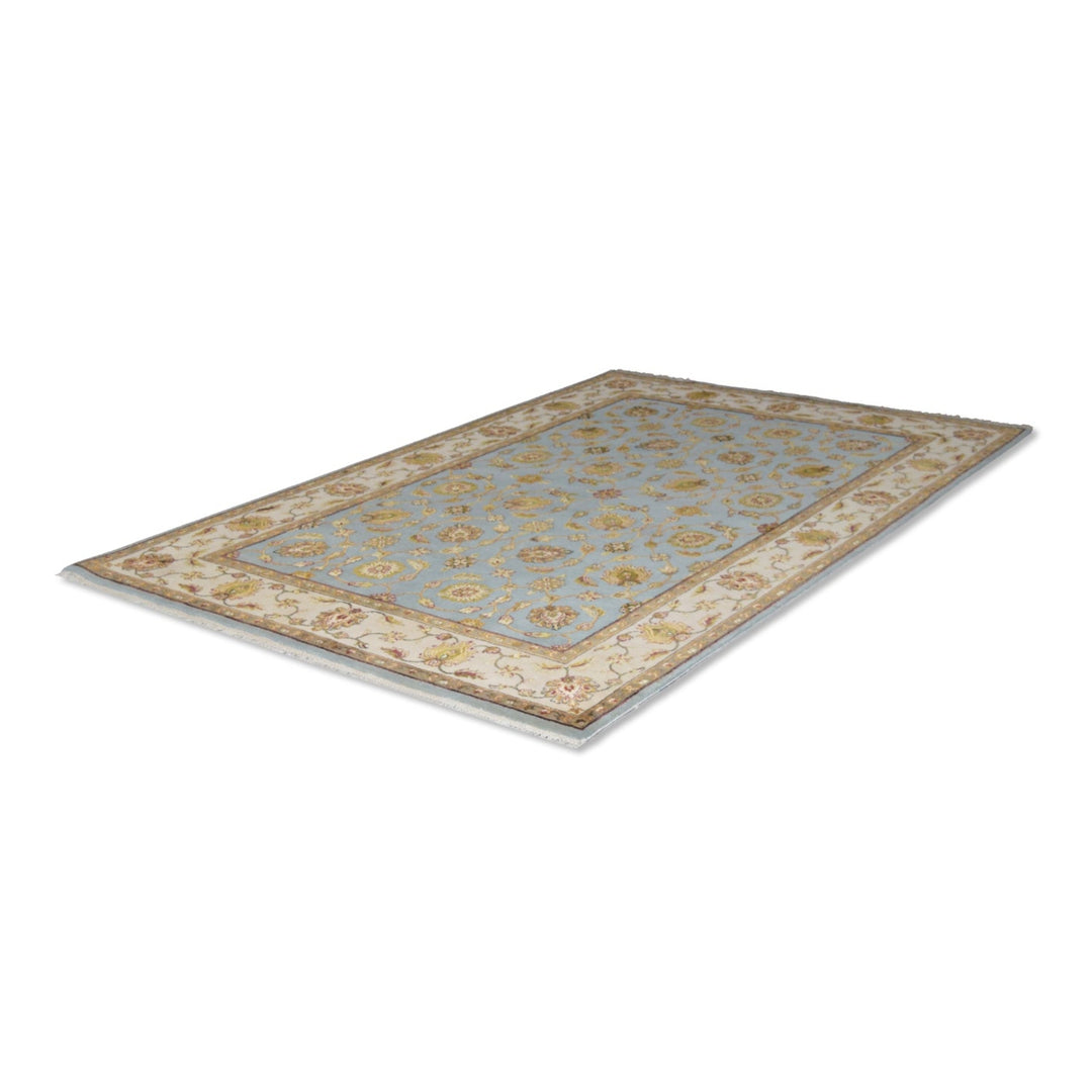 Jaipur Floral Blue Wool &amp; Silk Rug