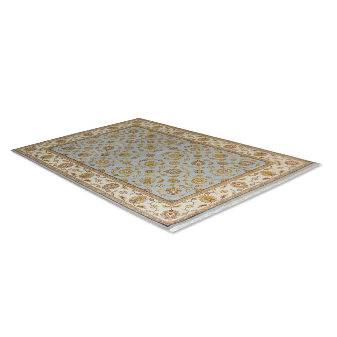 Jaipur Floral Blue Wool &amp; Silk Rug