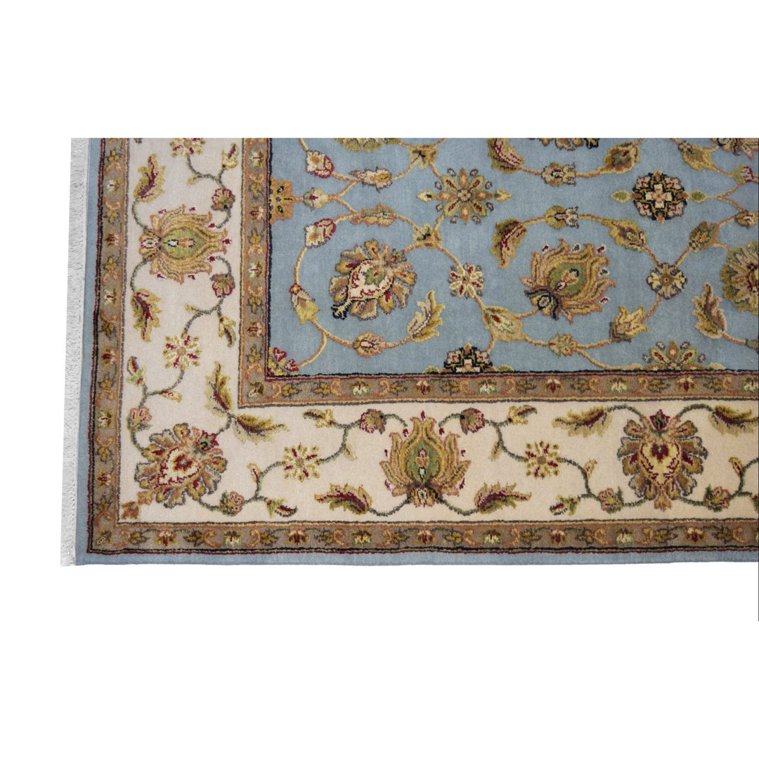 Jaipur Floral Blue Wool &amp; Silk Rug