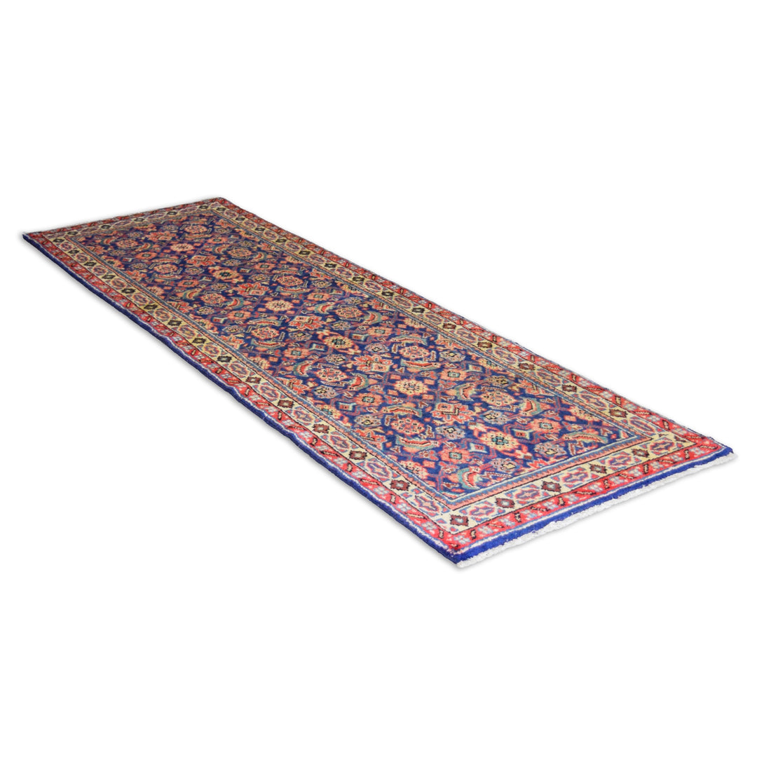 Mahal Herati Navy Runner Rug