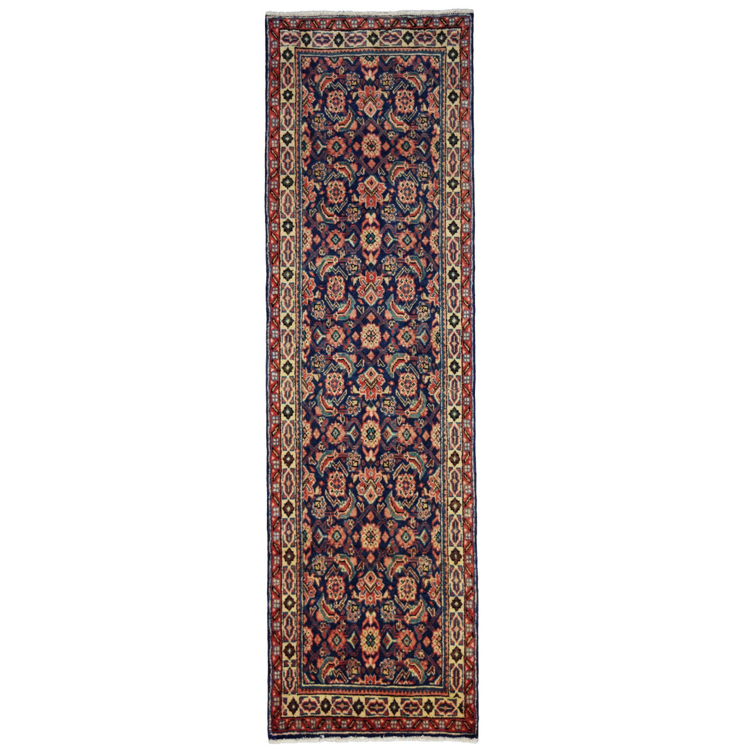 Mahal Herati Navy Runner Rug