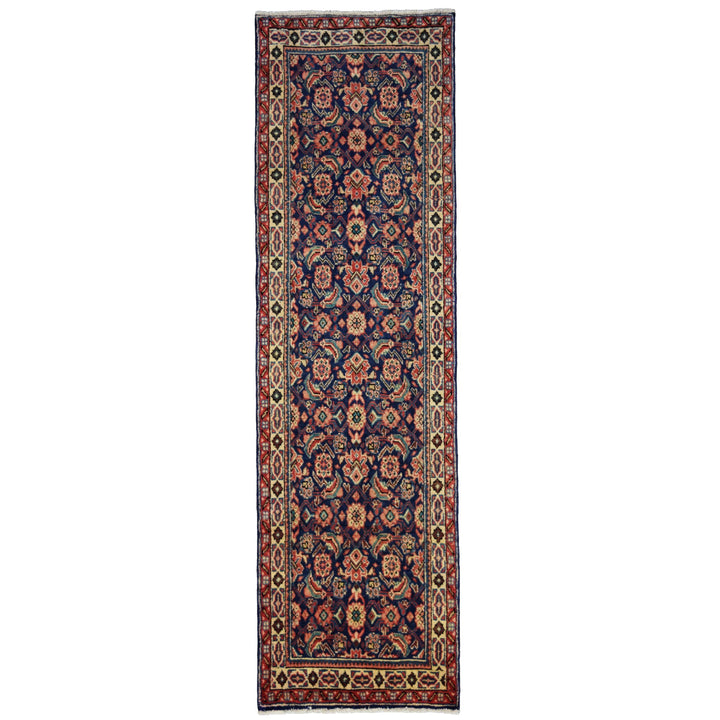 Mahal Herati Navy Runner Rug