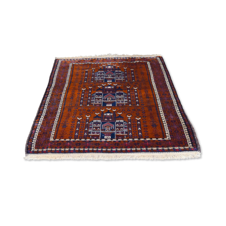 Baluch Vintage Indigo / Brown Wool Rug