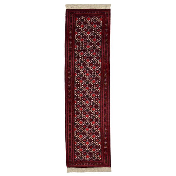 Turkoman Geometric Red Runner Rug