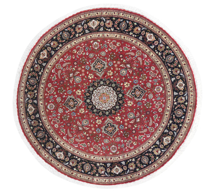 Round Tabriz Medallion Rug