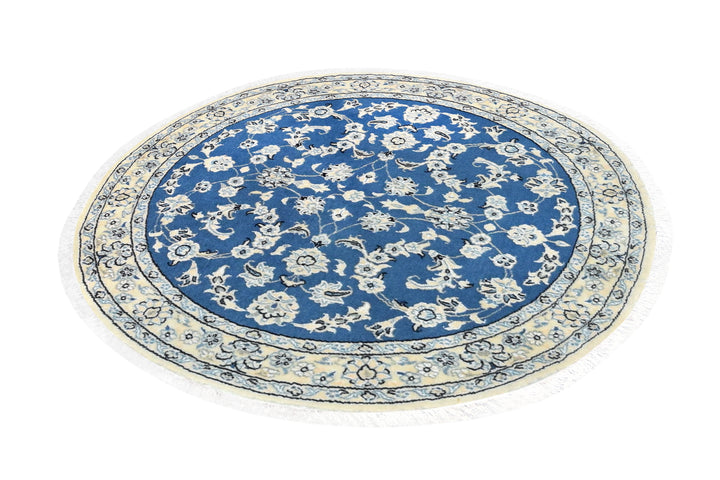 Nain Round Blue Rug